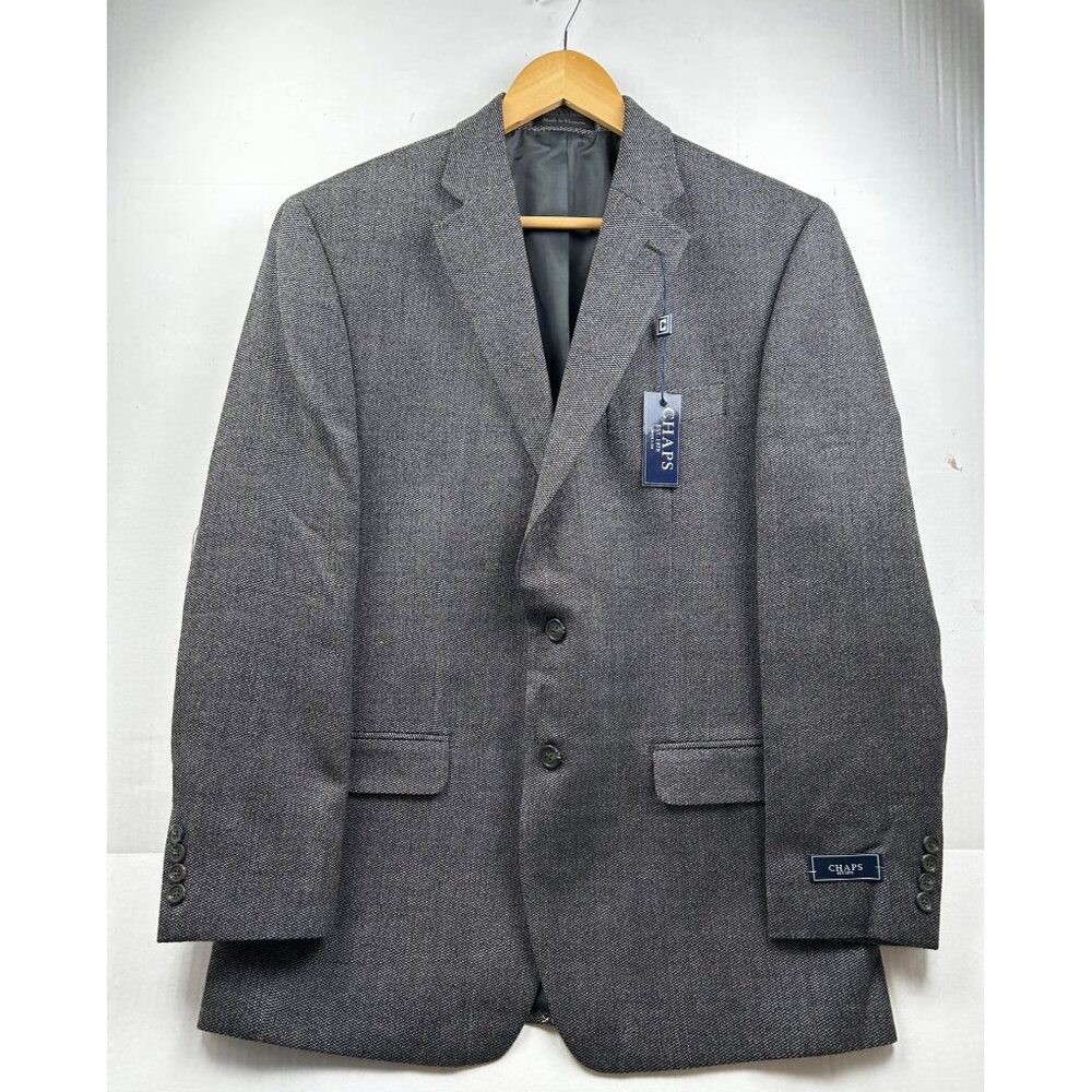 Chaps Blazer Mens 42R Gray 100% Wool Two-Button Classic Fit Sport‎ Coat Classic